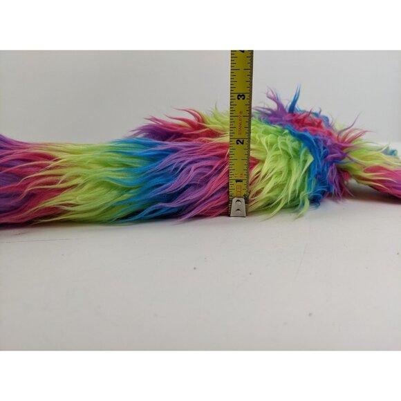 Rave + Roar Y2K Bunny Series EDM Rainbow Multicolor Pom Poms Fuzzy Hat Winter - Picture 14 of 14